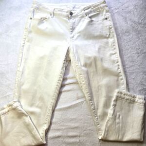 LOFT Women's Curvy Skinny Double Frayed Skinny Ankle Jeans Sz 29 | 8 5- Pocket